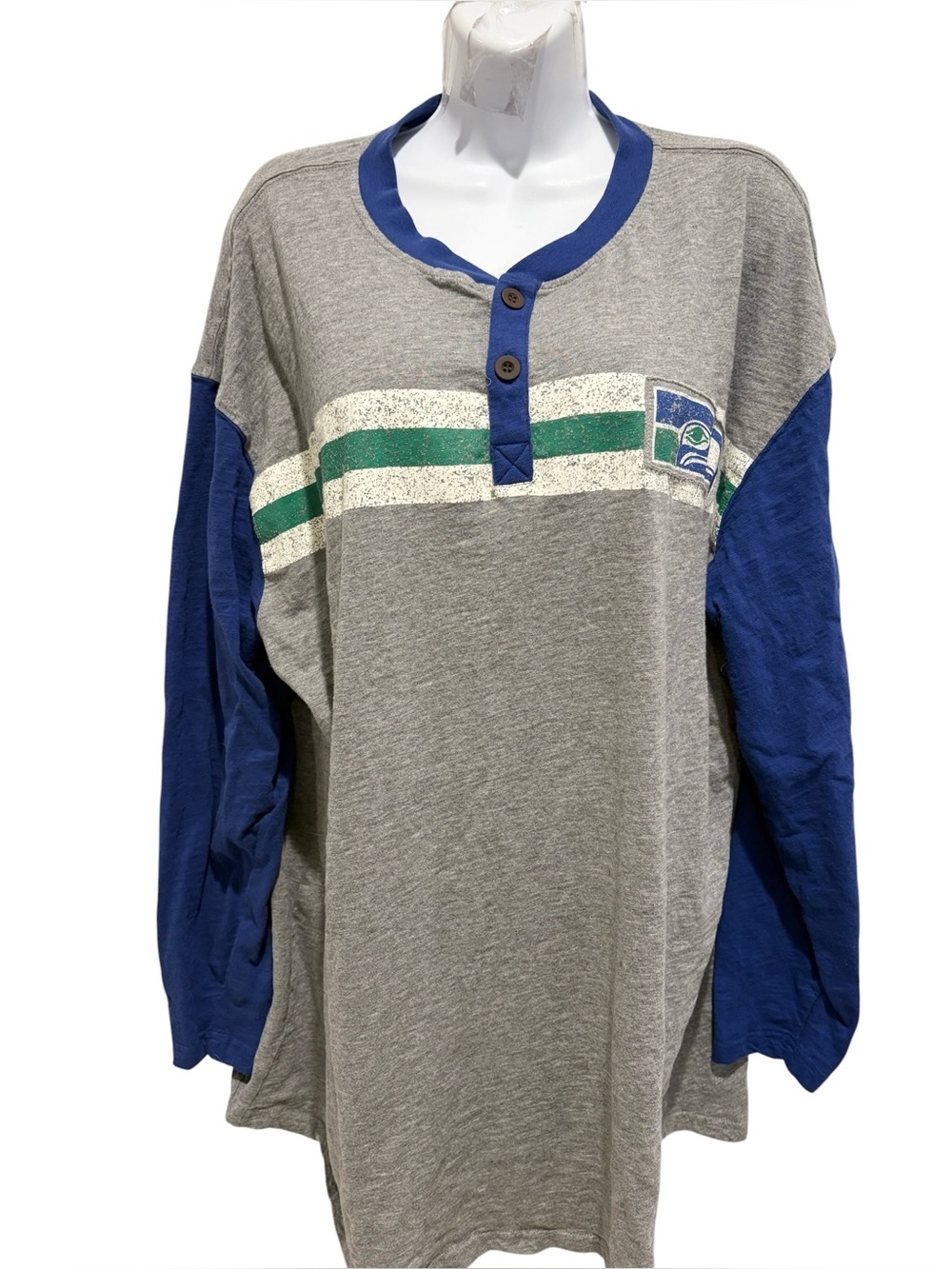 FANATICS NHL SEATTLE SEAHAWKS Men’s Long Sleeve Vintage Inspired Logo Tshirt 2XL